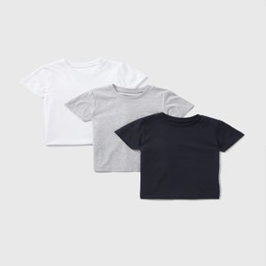 3 Pack Boys Monochrome T-Shirts (1-7yrs)