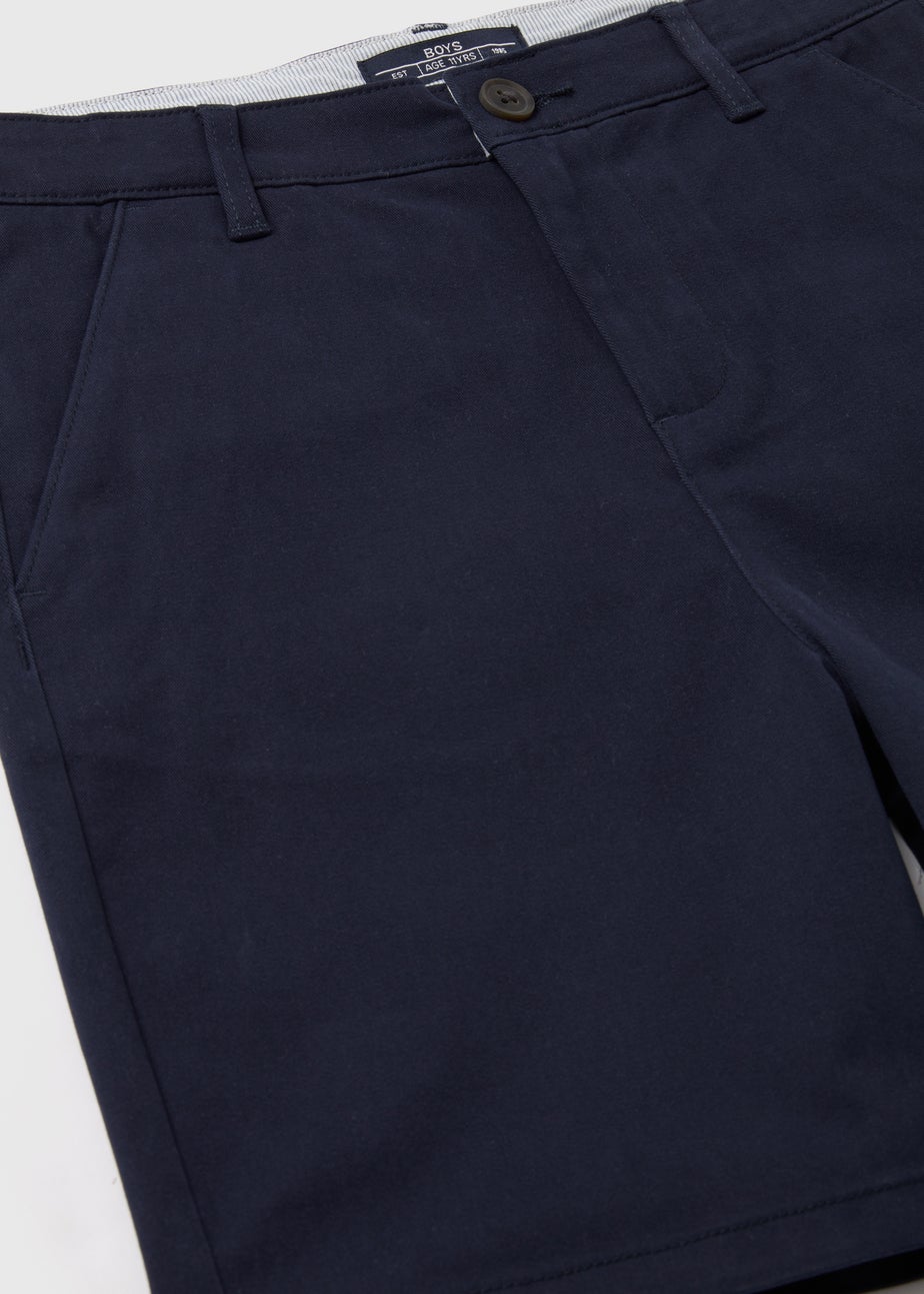 Boys Navy Chino Shorts (7-13yrs)