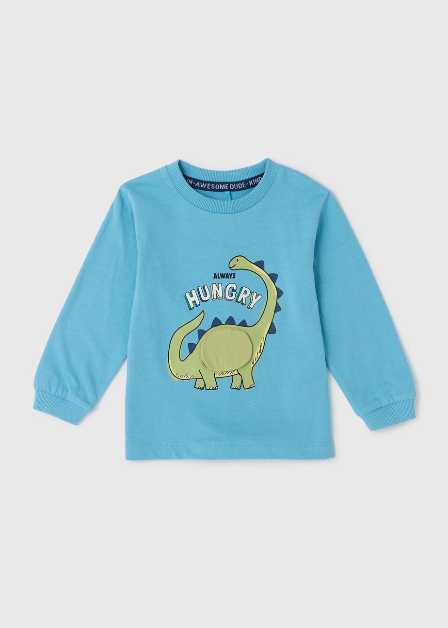 Boys Blue Dino Long Sleeve T-Shirt (1-7yrs)