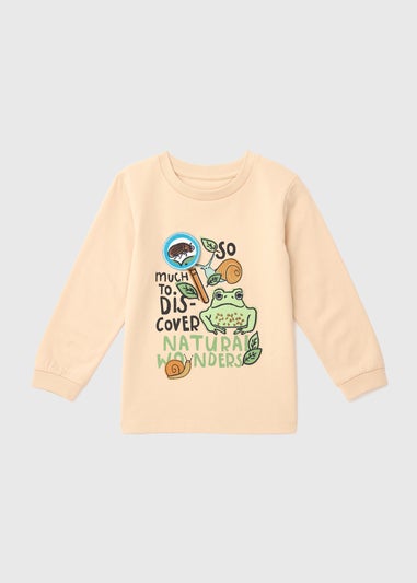 Boys Stone Frog Flap Long Sleeve T-Shirt (1-7yrs)