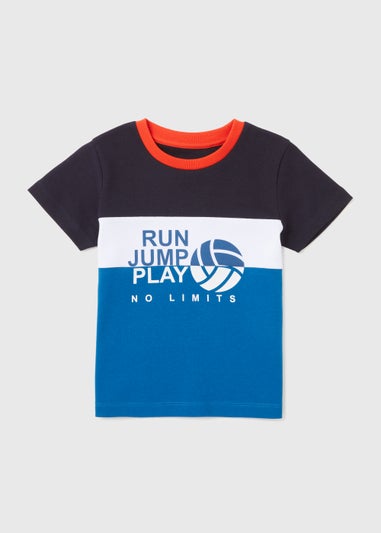 Boys Navy Sports T-Shirt (1-7yrs)