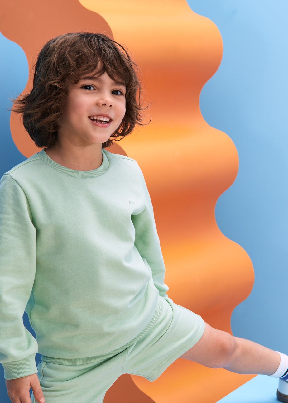 Boys Sage Sweatshirt & Shorts Set (1-7yrs)