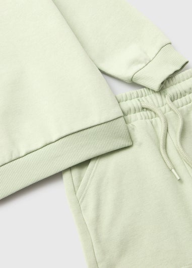 Boys Sage Sweatshirt & Shorts Set (1-7yrs)