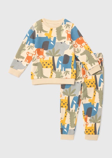 Boys Multicolour Safari Sweatshirt & Joggers Set (1-6yrs)