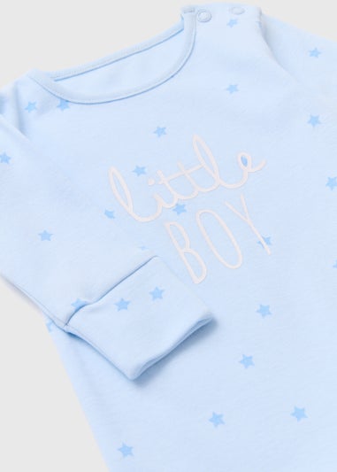 Baby Blue Little Boy Sleepsuit (Tiny Baby-18mths)