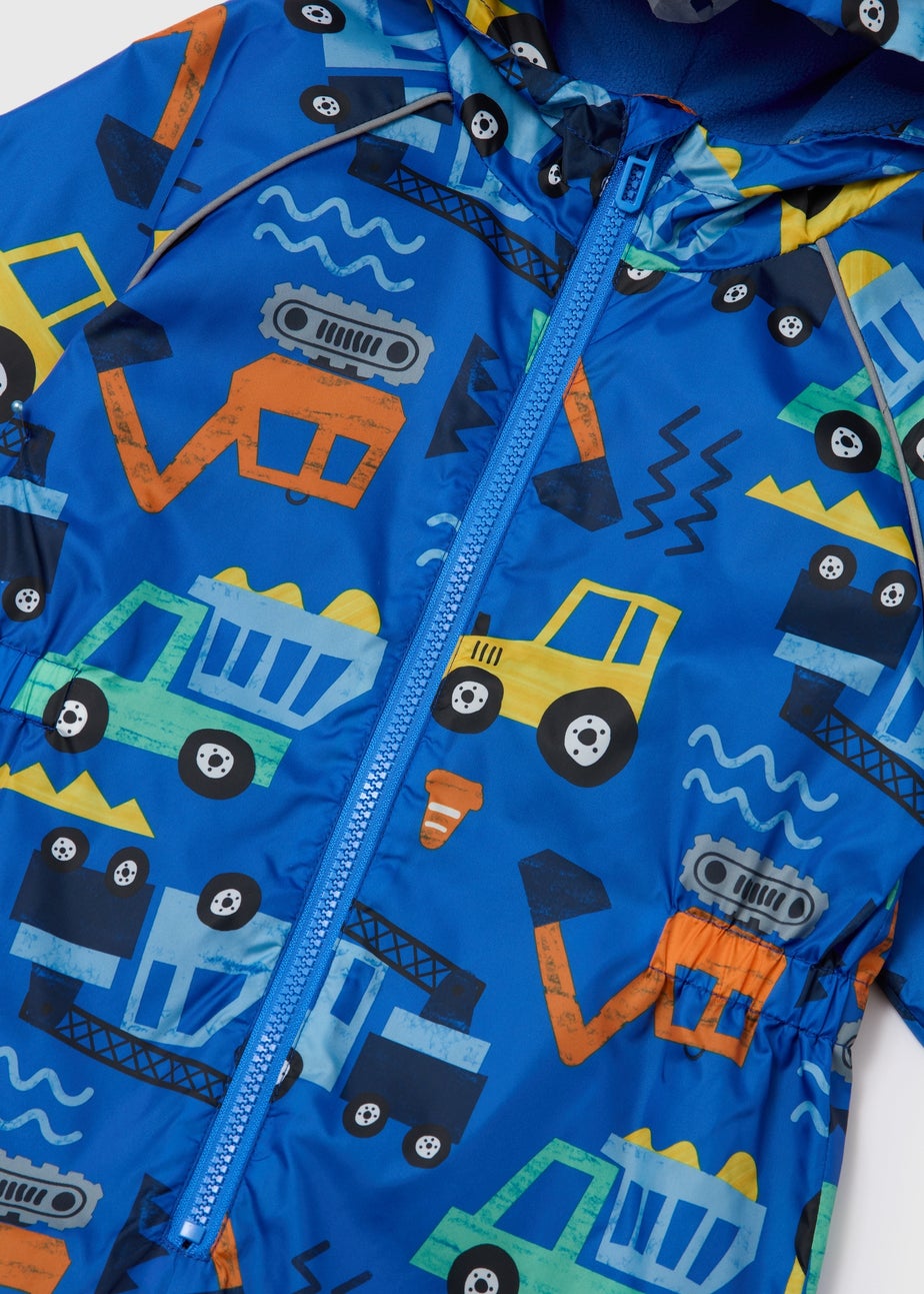 Boys Blue Digger Puddlesuit (1-7yrs)