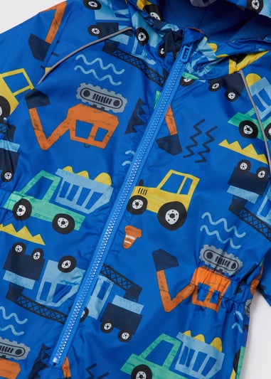 Boys Blue Digger Puddlesuit (1-7yrs)