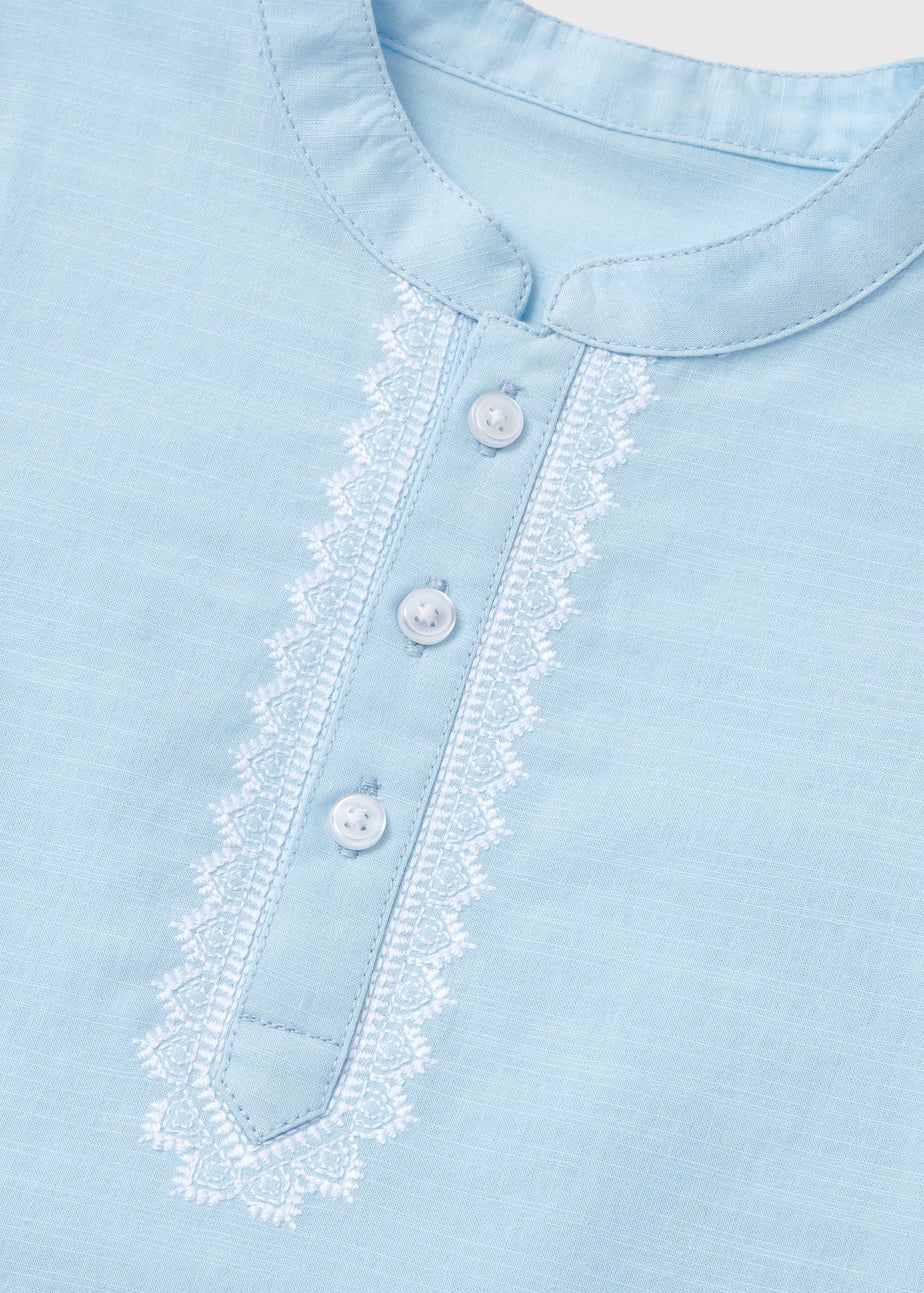 Boys Blue Eid Kurta Shirt (1-7yrs)