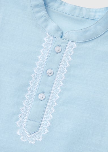 Boys Blue Eid Kurta Shirt (1-7yrs)