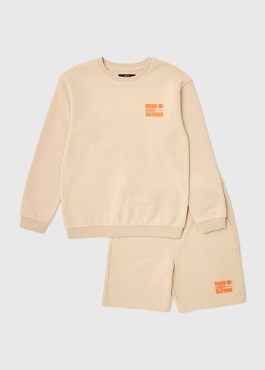 Boys Stone California Sweatshirt & Shorts Set (7-12yrs)
