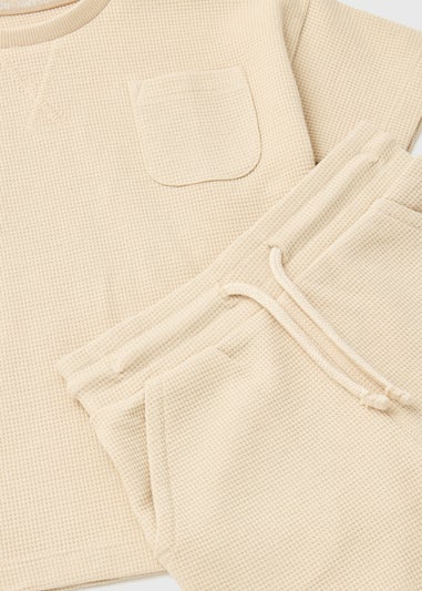 Boys Stone Waffle T-Shirt & Shorts Set (1-7yrs)