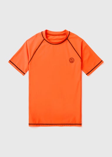 Boys Orange Rash Vest (6-13yrs)