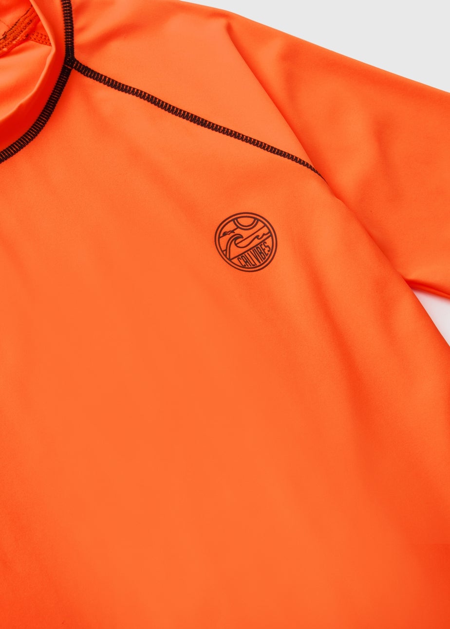 Boys Orange Rash Vest (6-13yrs)