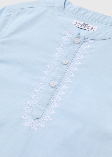 Boys Blue Eid Kurta Shirt (7-13yrs)