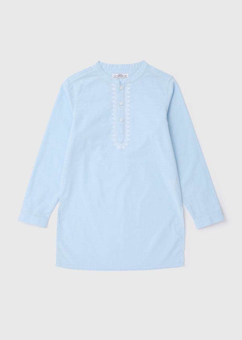 Boys Blue Eid Kurta Shirt (7-13yrs)