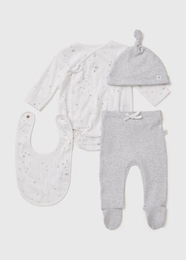 Baby 4 Piece Grey Star Gift Set (Tiny Baby-12mths)