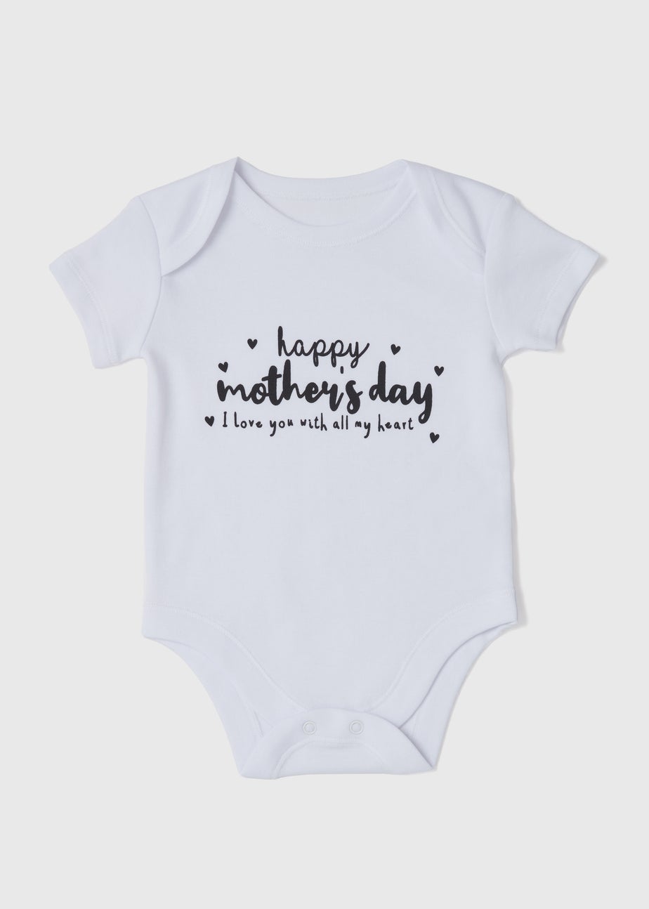 White Baby Mothers Day Bodysuit (Tiny Baby-12mths)