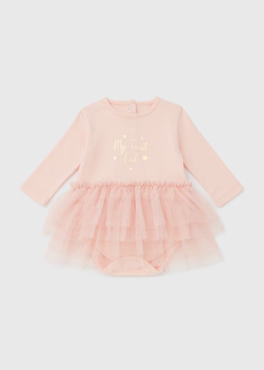 Girls Pink Eid Bodysuit (Tiny Baby-12mths)