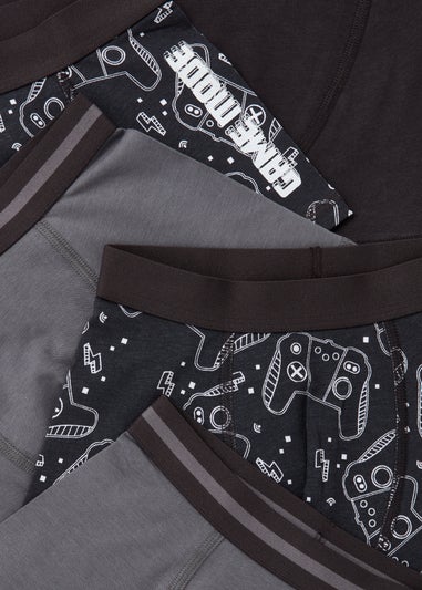 Boys 5 Pack Multicolour Gamer Print Trunks (2-13yrs)