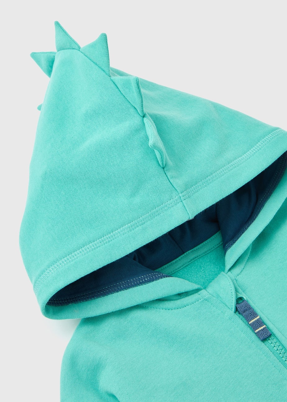 Boys Green Dino Hoodie (1-7yrs)