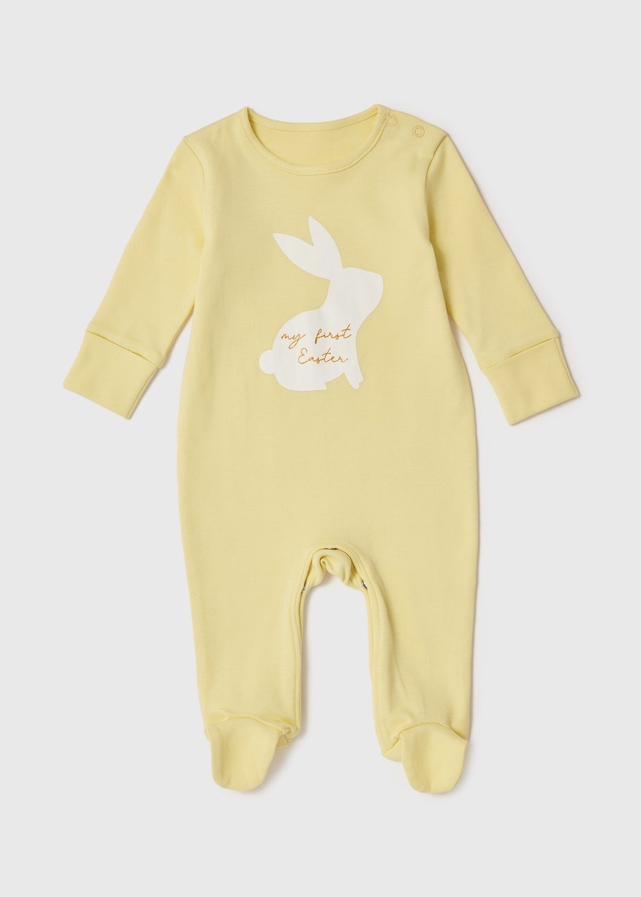 Baby Yellow My First Easter Sleepsuit (Tiny Baby-12mths)