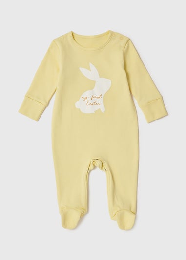 Baby Yellow My First Easter Sleepsuit (Tiny Baby-12mths)