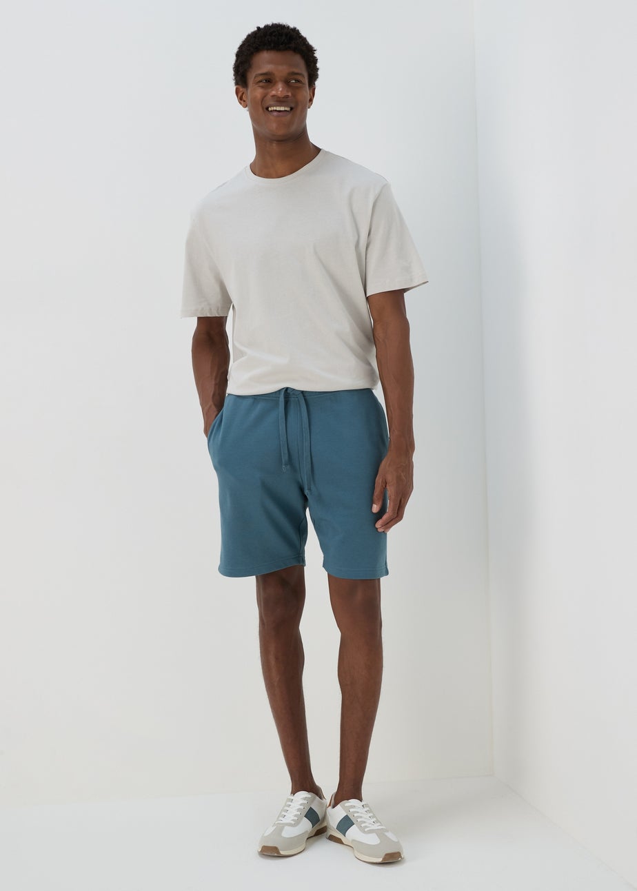 Blue Basic Jogger Shorts