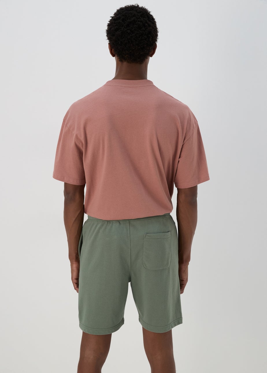 Green Basic Jogger Shorts