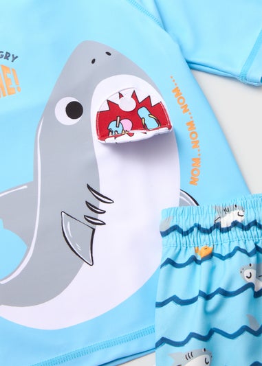 Boys Blue Shark Swim Set (1-7yrs)