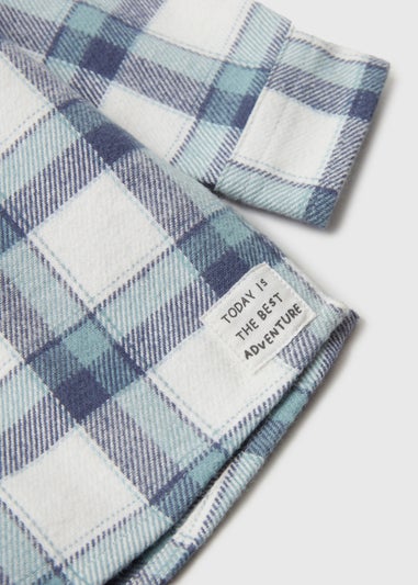 Boys Blue Check Hood Shacket (1-7yrs)