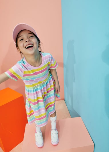 Girls Multicoloured Stripe Dress (1-7yrs)