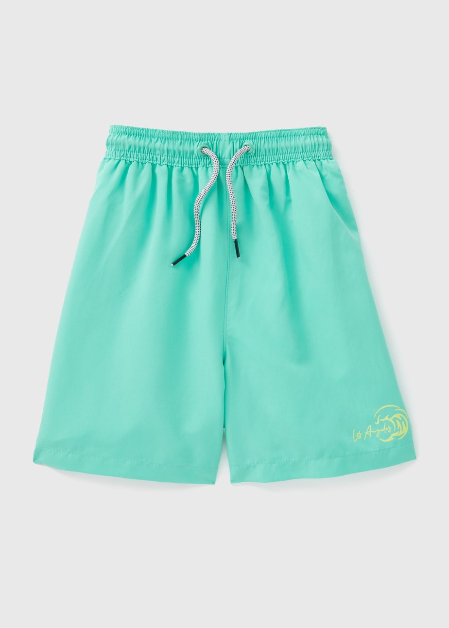 Boys Green Swim Shorts (6-13yrs)
