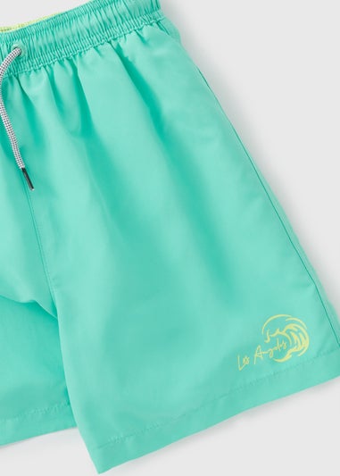 Boys Green Swim Shorts (6-13yrs)
