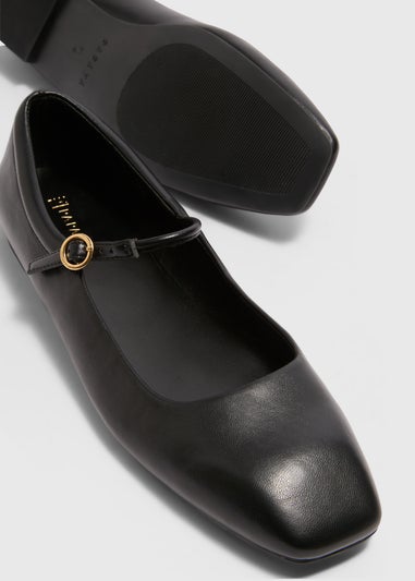 Black Soft Mary Jane Sandals