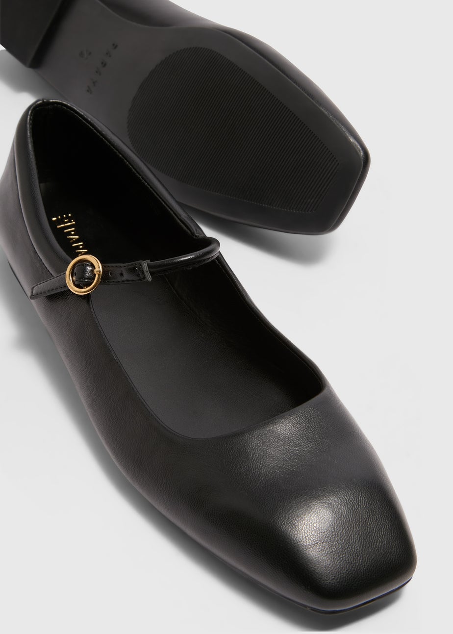 Black Soft Mary Jane Sandals