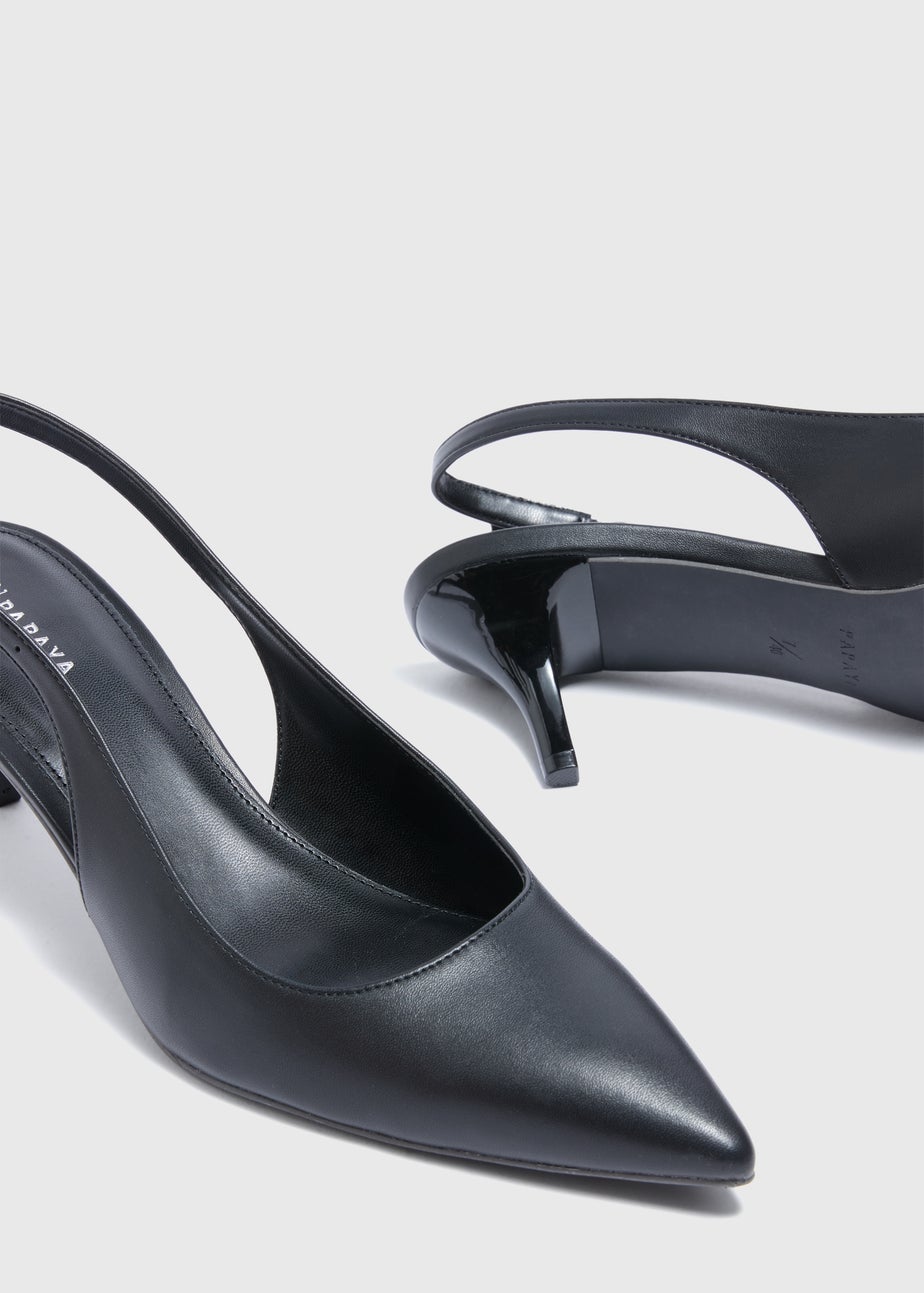 Black Sling Back Heels