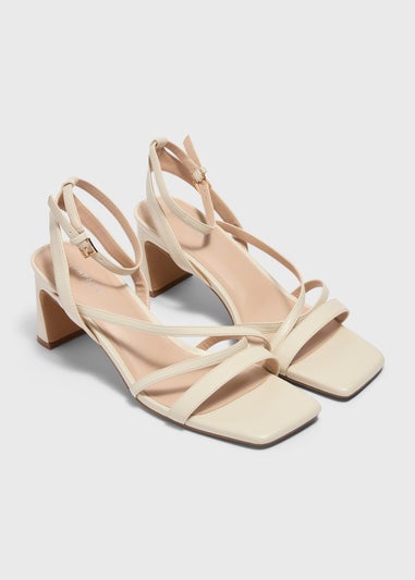 Stone Strappy Block Heel