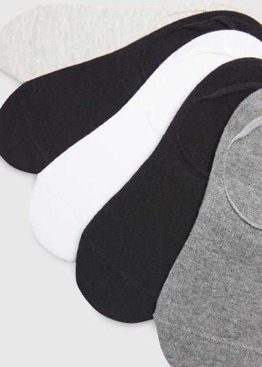 Girls 5 Pack Black Mono Invisible Socks (Younger 6- Older 5.5)