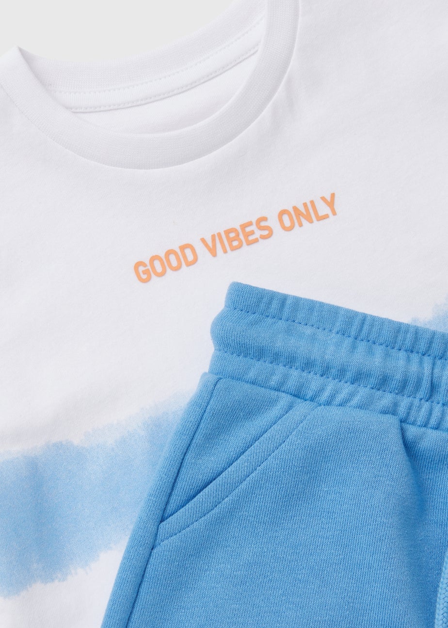 Boys Blue Tie Dye T-Shirt & Shorts Set (1-7yrs)