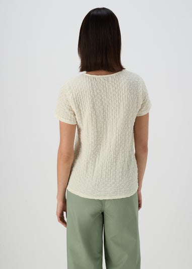 Ivory Textured T-Shirt