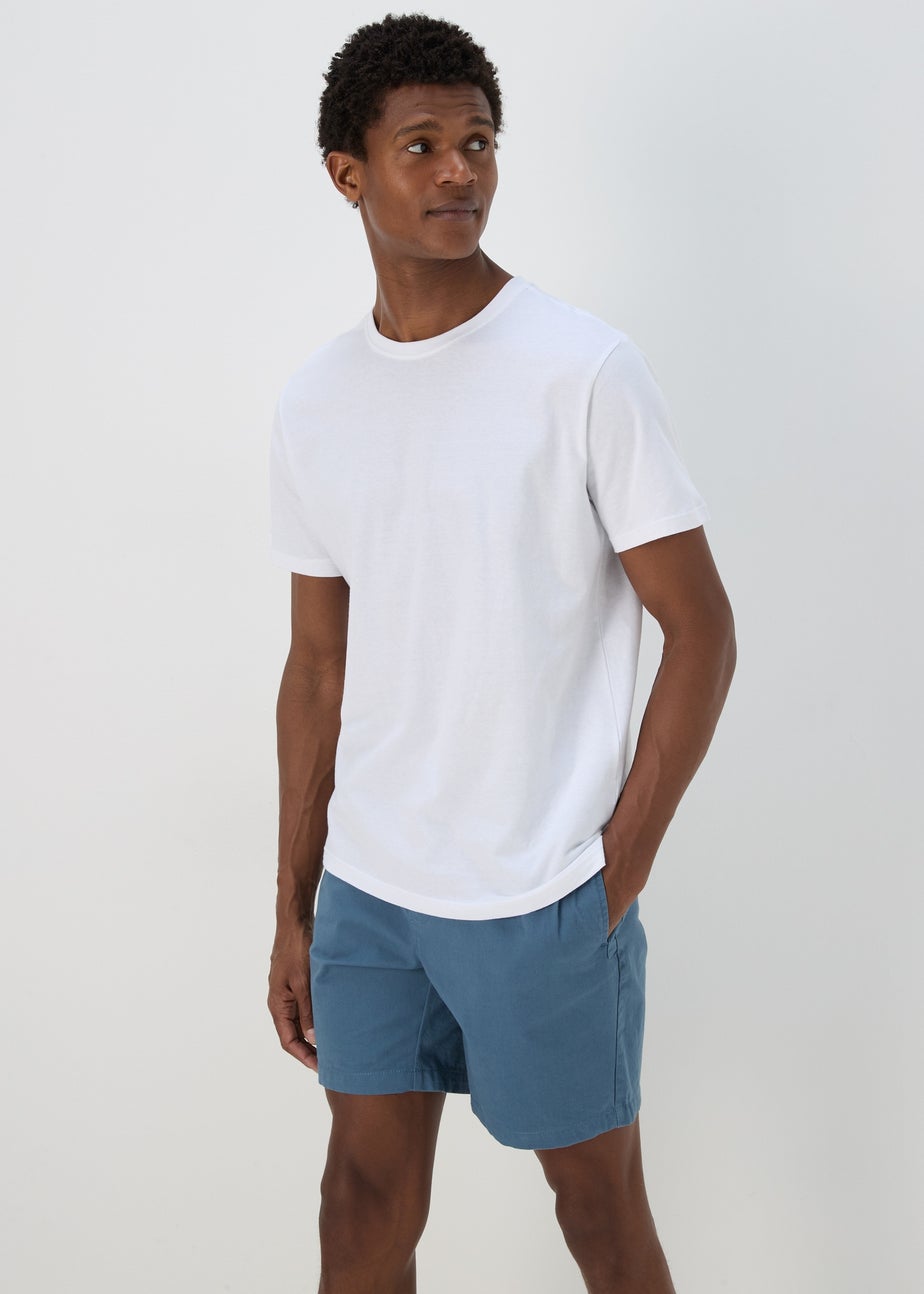 Blue Drawcord Chino Shorts