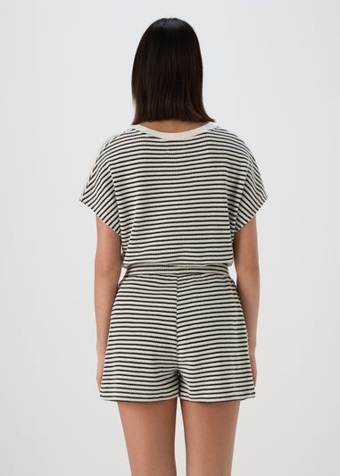 Black & White Stripe Shorts