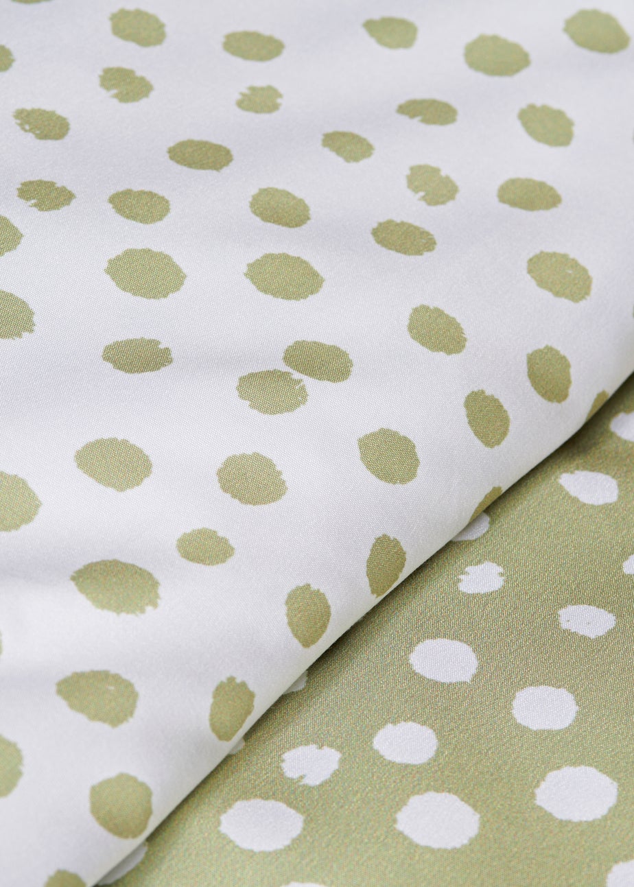 Green Spot Print Duvet Set