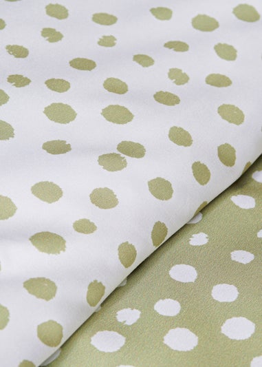 Green Spot Print Duvet Set
