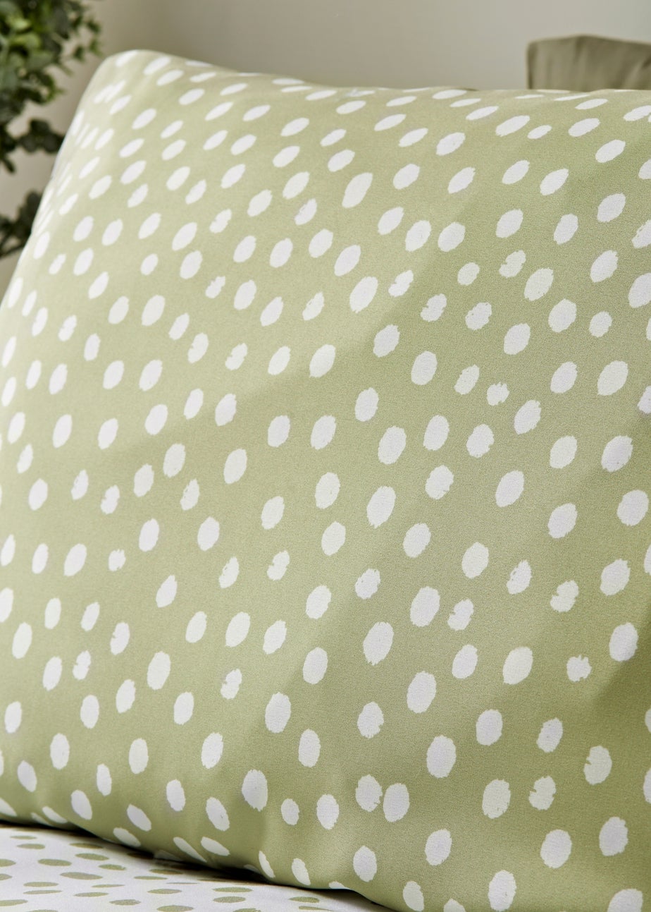 Green Spot Print Duvet Set