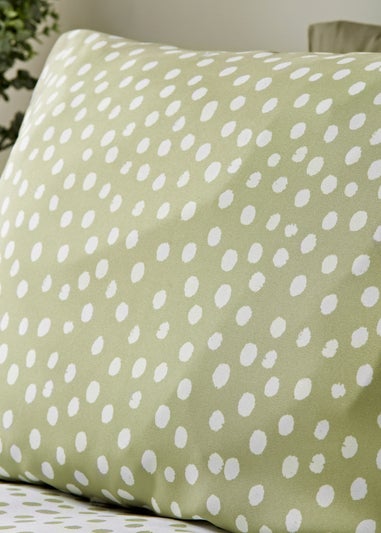 Green Spot Print Duvet Set