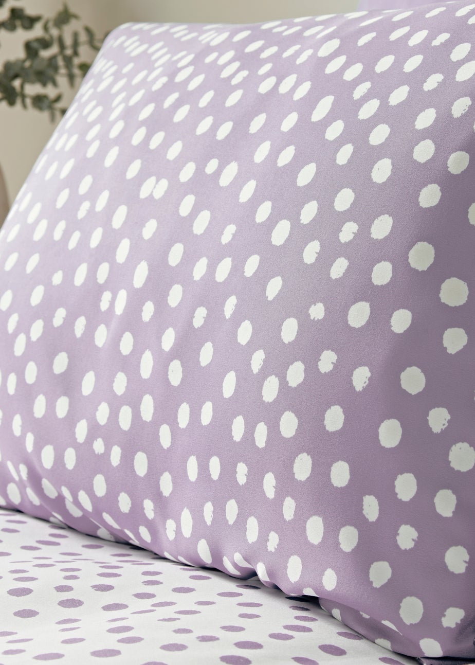 Lilac Spots Print Duvet Set