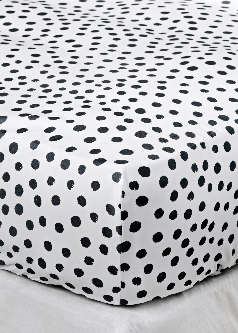 Black Mono Spots Print Duvet Set