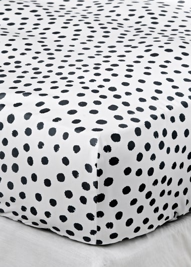 Black Mono Spots Print Duvet Set