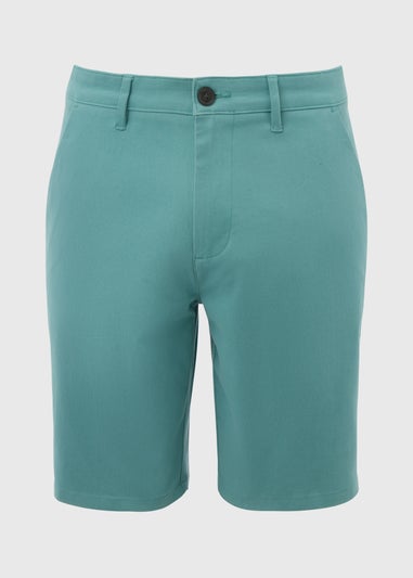 Teal Slim Fit Chino Shorts